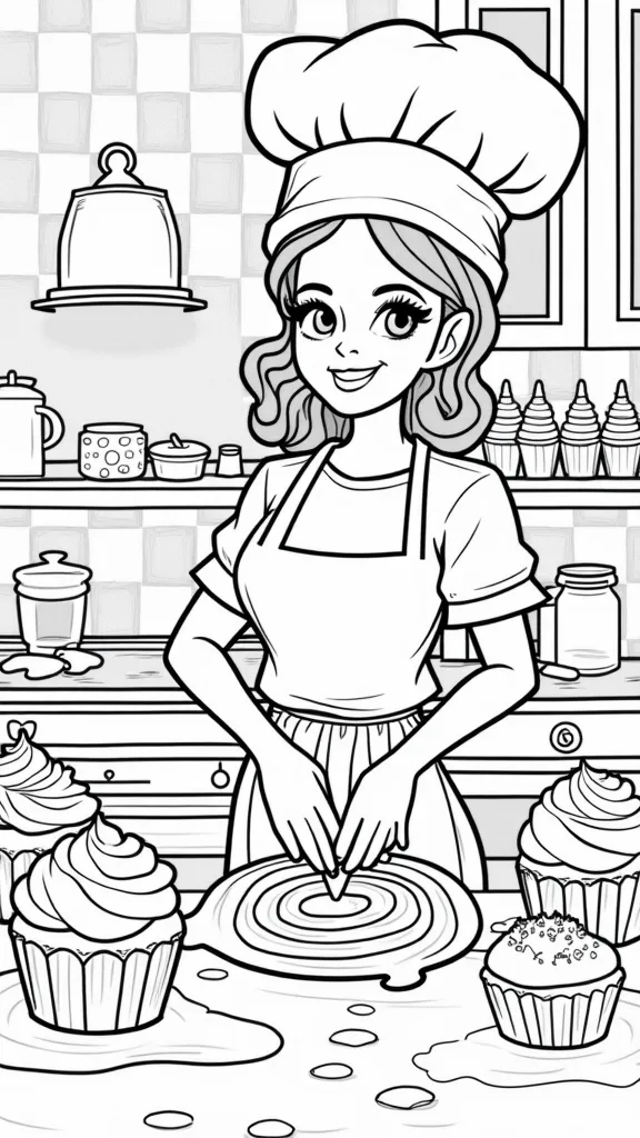 coloriage de cuisson